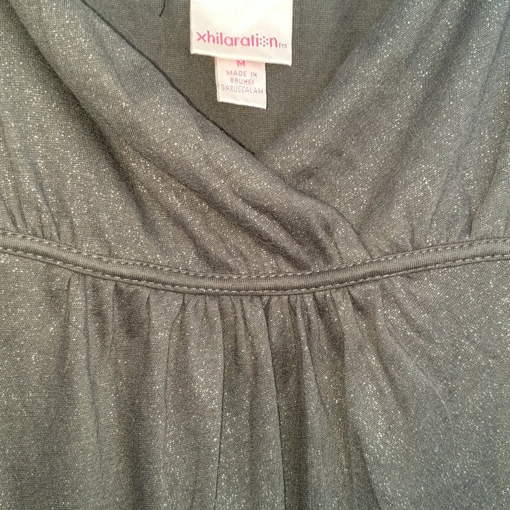 Xhilaraion camisole grey metallic material